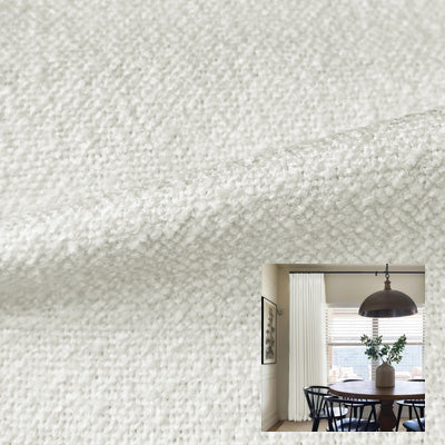 Dove White｜Cotton curtain fabric sample｜F88120-1