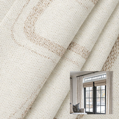 Linen Grid｜Linen curtain fabric sample｜F88105-1