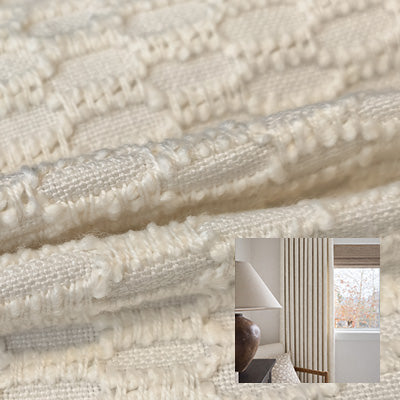 Raw Ivory｜Linen curtain fabric sample｜F88133-1
