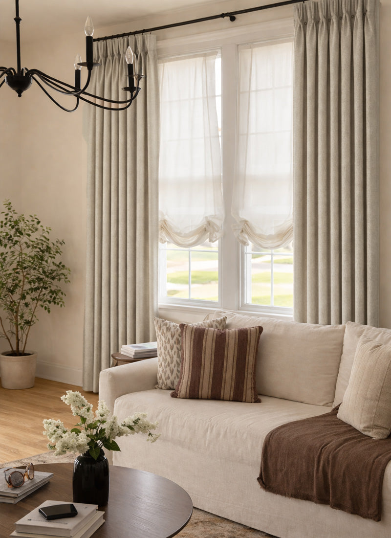 Light Filtering Curtains with Soft Texture