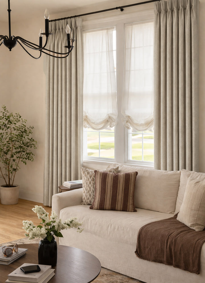 Light Filtering Curtains with Soft Texture