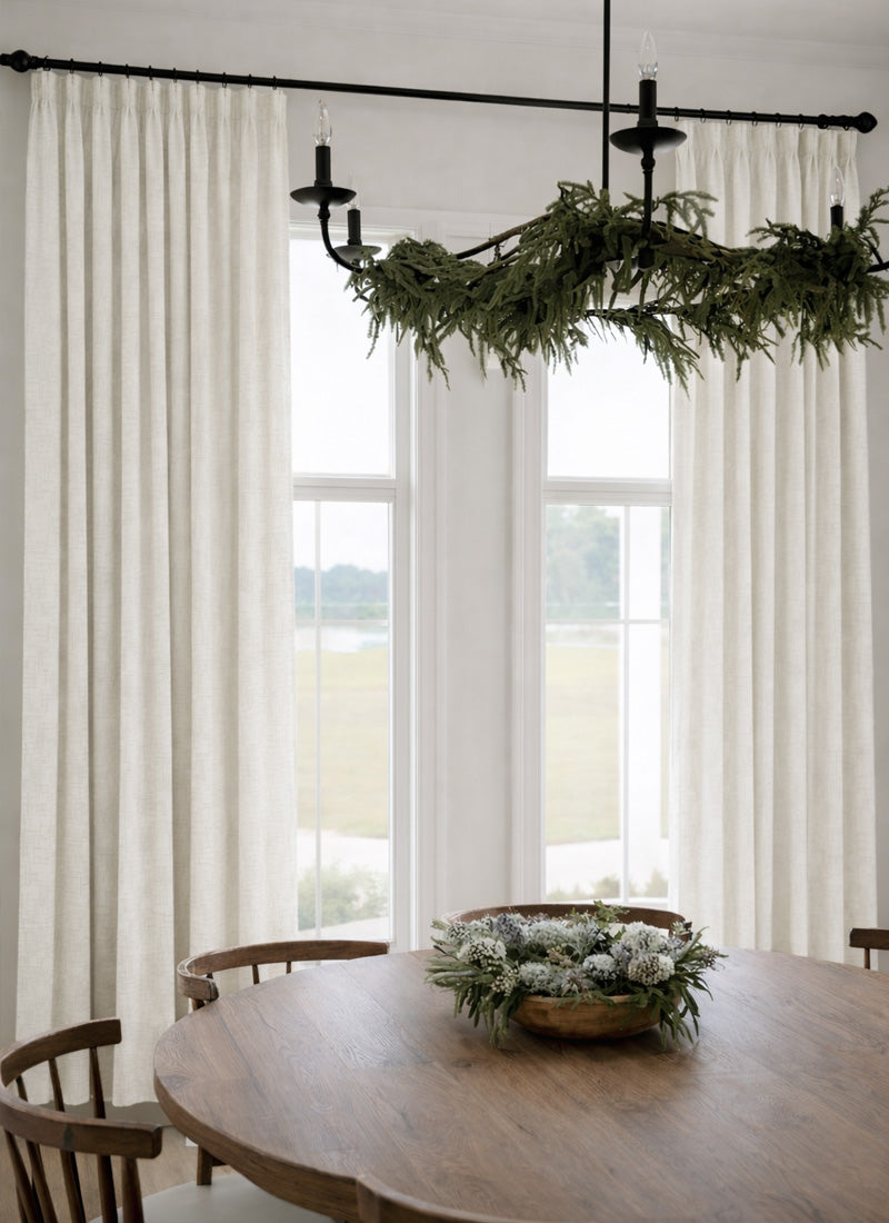 Cotton Blend Curtains with Airy Soft Light Texture