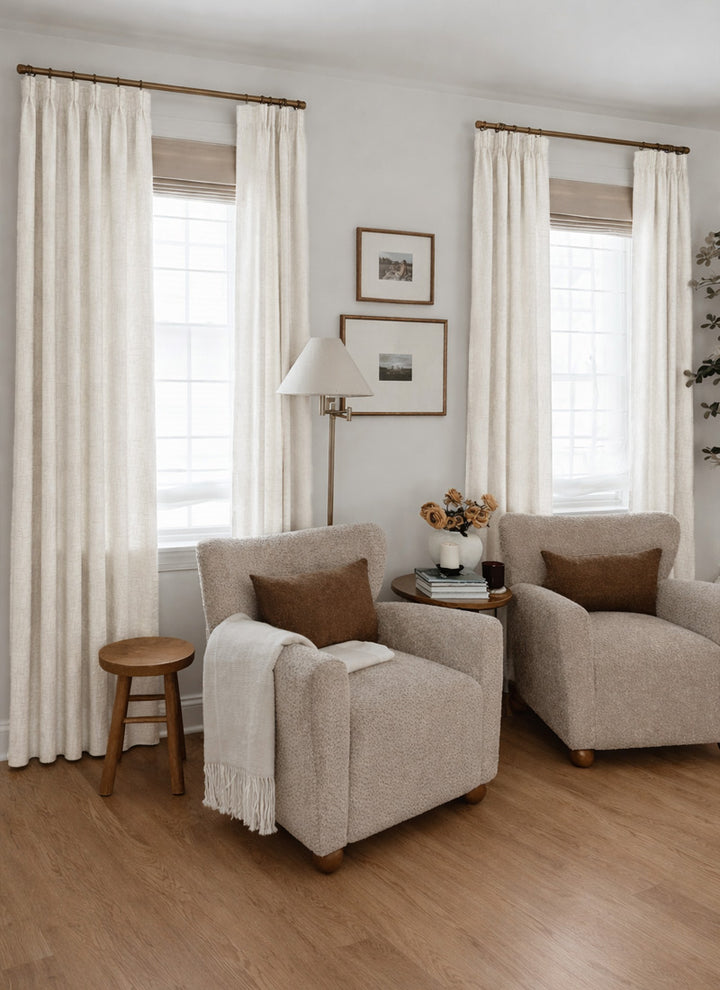 Cotton Blend Curtains with Airy Soft Light Texture