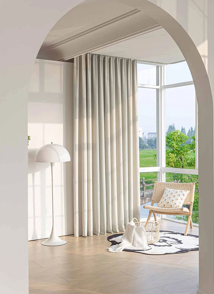 Modern Minimalist Suit Material Double-sided Cotton Dnd linen Curtains