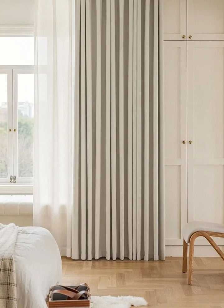 Modern Minimalist Suit Material Double-sided Cotton Dnd linen Curtains