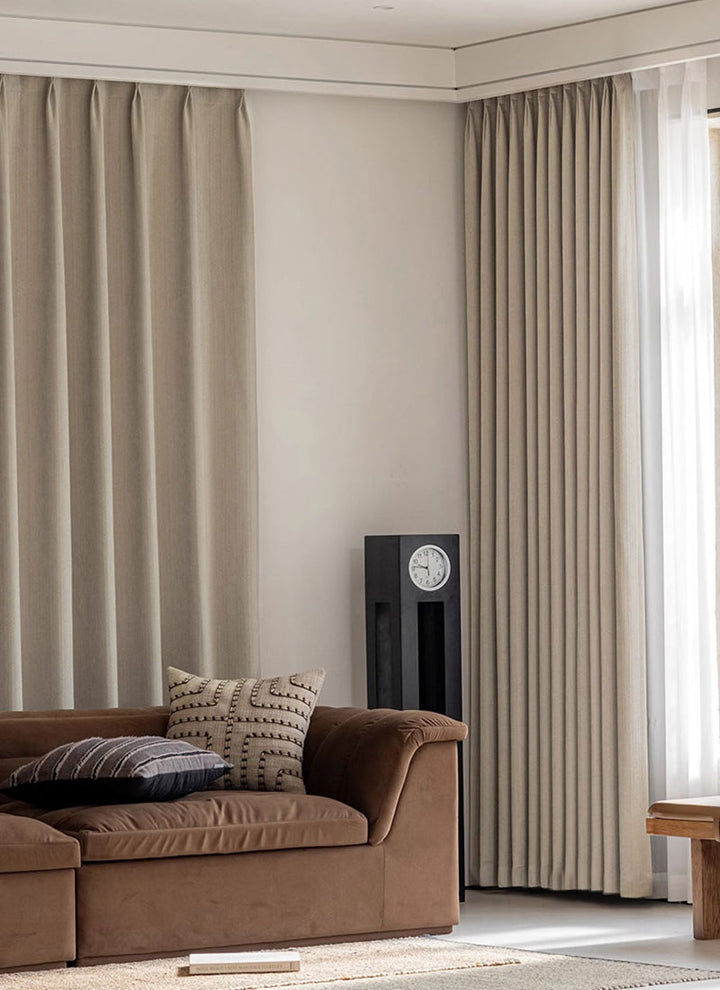 Modern Minimalist Suit Material Double-sided Cotton Dnd linen Curtains