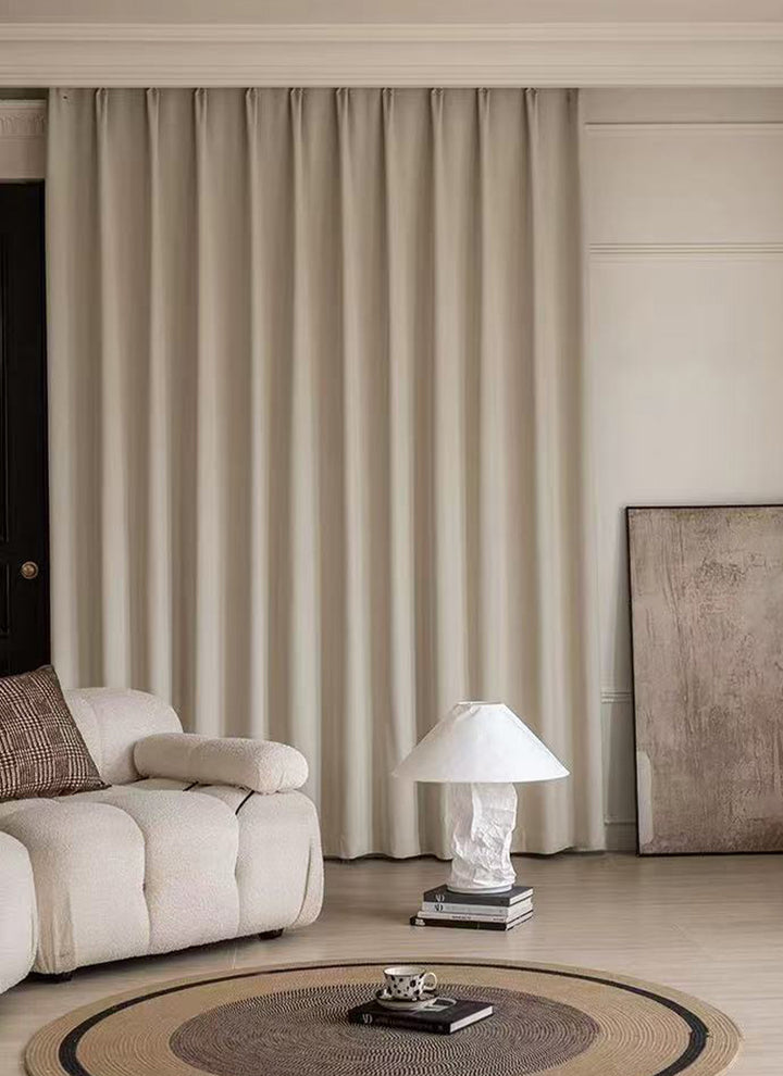 Modern Minimalist Suit Material Double-sided Cotton Dnd linen Curtains