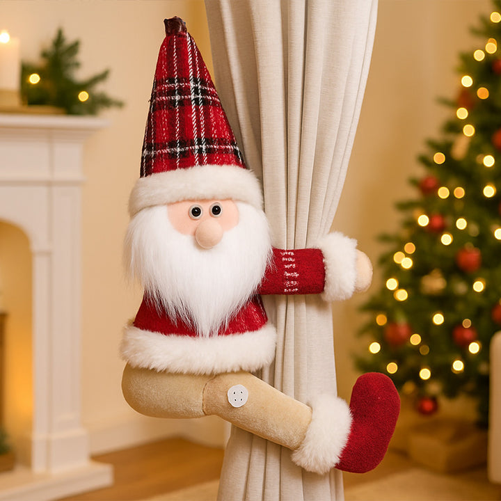 Curtain Ties Christmas Plush Doll Holders
