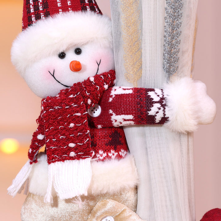 Curtain Ties Christmas Plush Doll Holders