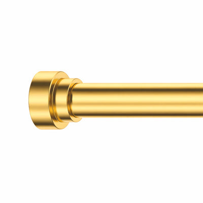 Extendable Gold Curtain Rod with Cylindrical Finial – Premium Window Hardware (USA, EU)
