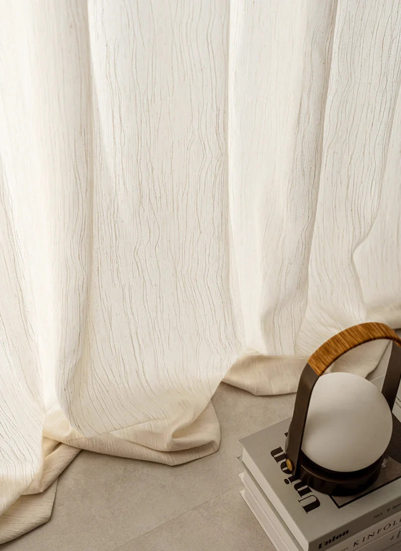 Linen Embroidered  Vertical Blinds - A Serene Blend of Nature and Artistry
