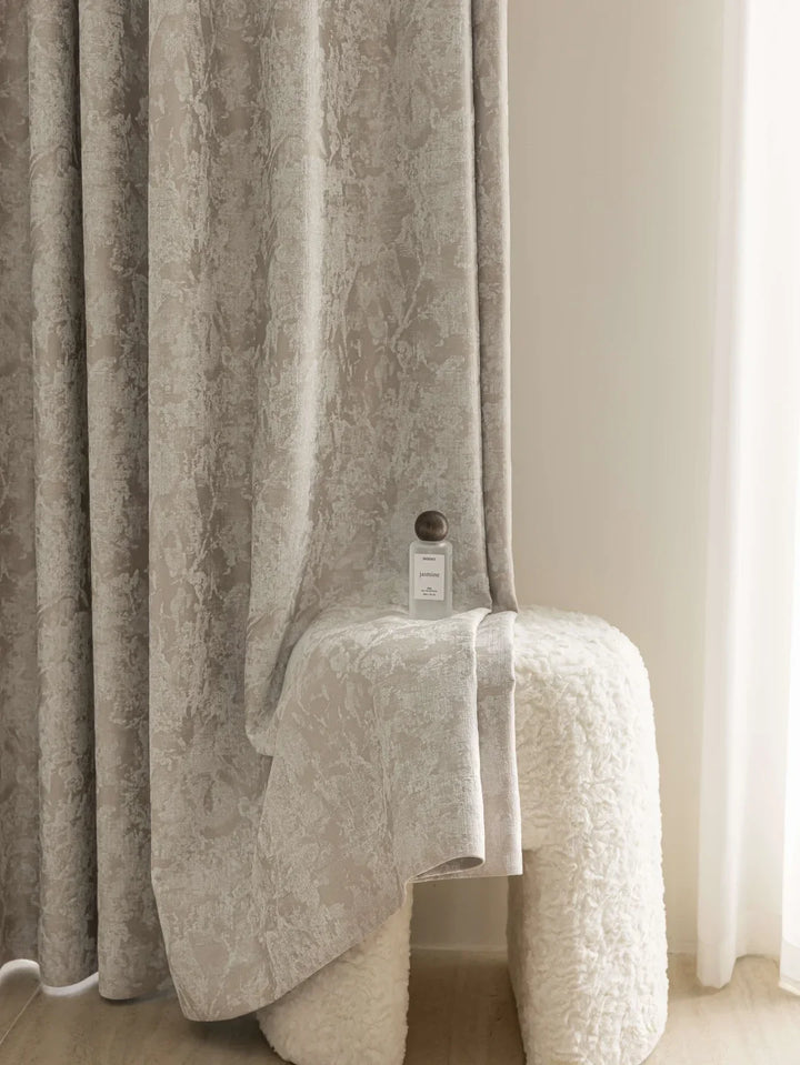French Retro Chenille Blackout Curtains-2024 Fashion Downton Abbey Lace Fabric