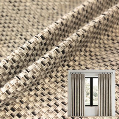 Rustic Basketweave｜Cotton curtain fabric sample｜RQW2616-4