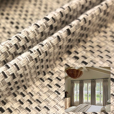 Onyx Basketweave｜Cotton curtain fabric sample｜RQW2616-5