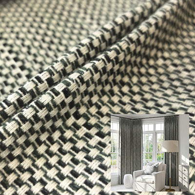 Sage Basketweave｜Cotton curtain fabric sample｜RQW2616-8