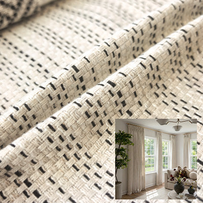 Cream Basketweave｜Cotton curtain fabric sample｜RQW2616-3