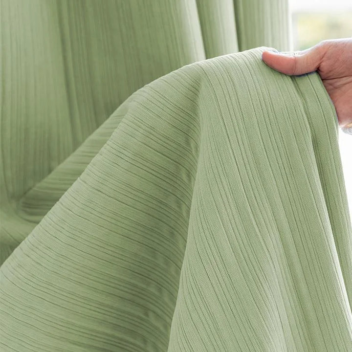 3D Vertical Stripe Texture Chenille Curtains
