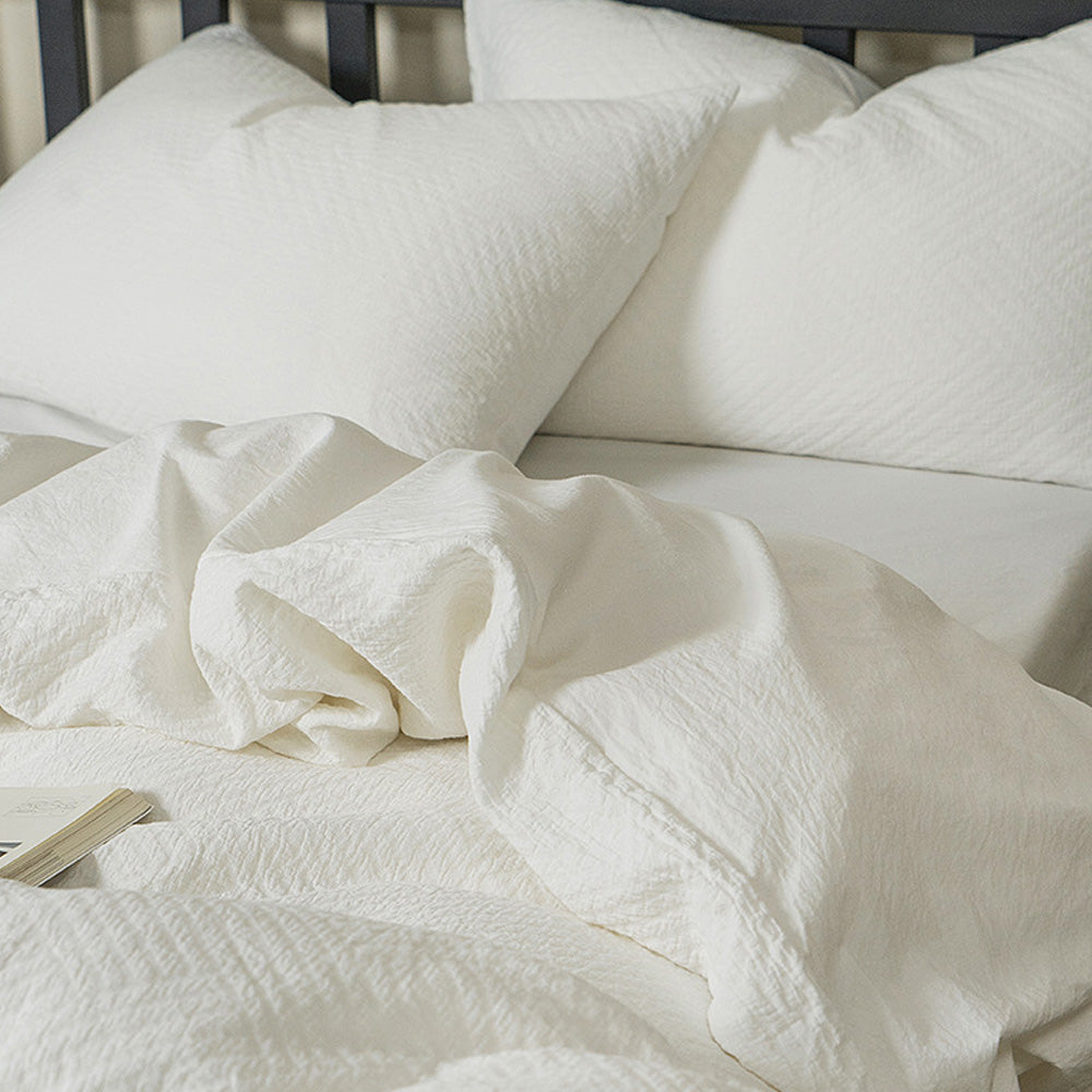Luxury Organic Cloud-Weave Cotton Bed Set for Sensitive Skin，BareSkin-Friendly
