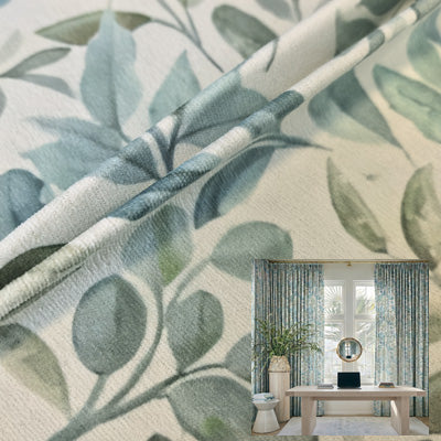 Leaf Floral|Cotton curtain fabric sample|HBJB2514
