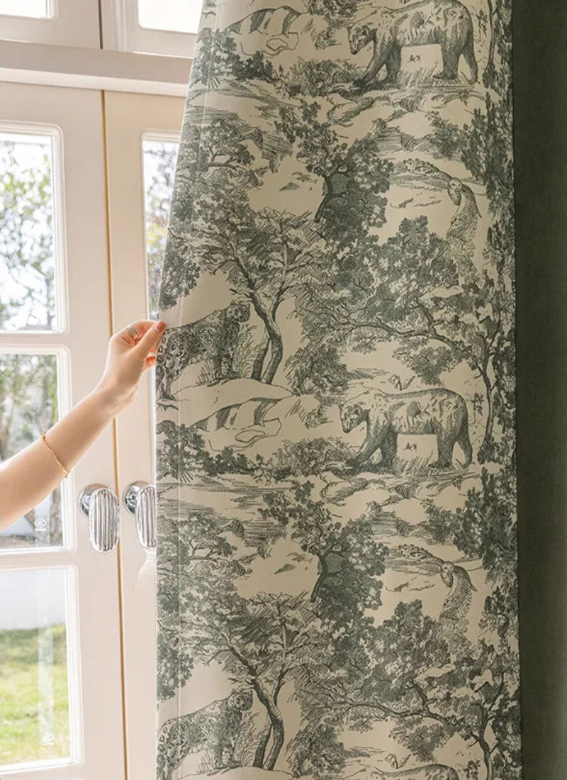 French Printed curtains Series—Jungle