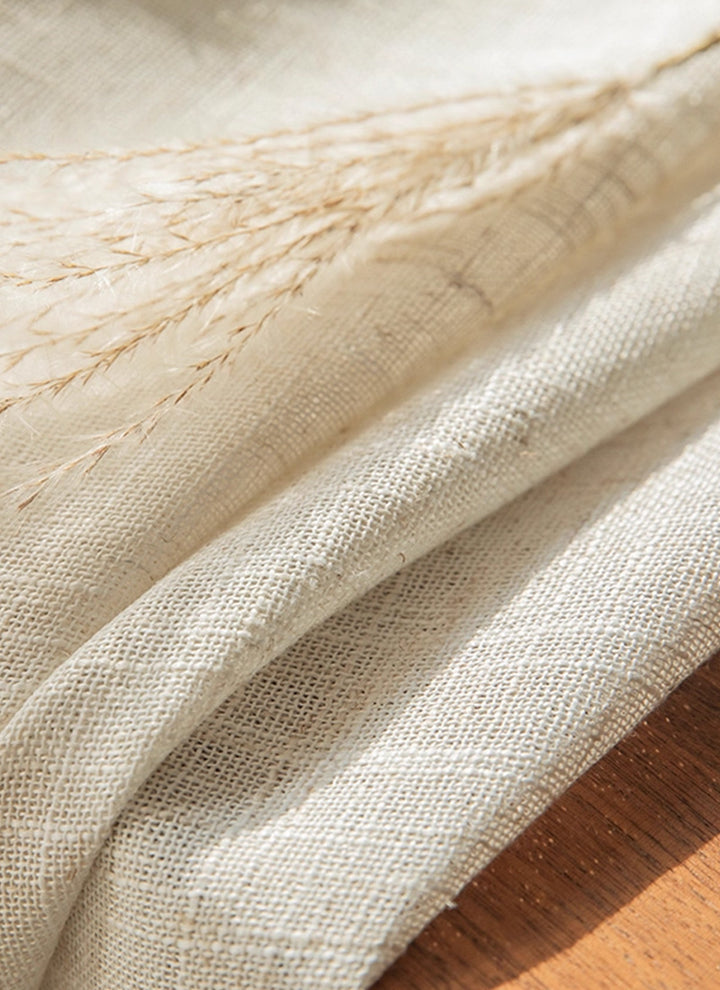 Semi Sheer Linen Curtains For Living Room, Modern Sheer Linen Curtains