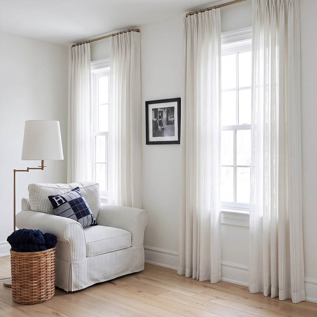 hugmoom hugmoom custom moody sheer curtains, tone on tone textured light filtering drapes, luxury reading nook home window decor