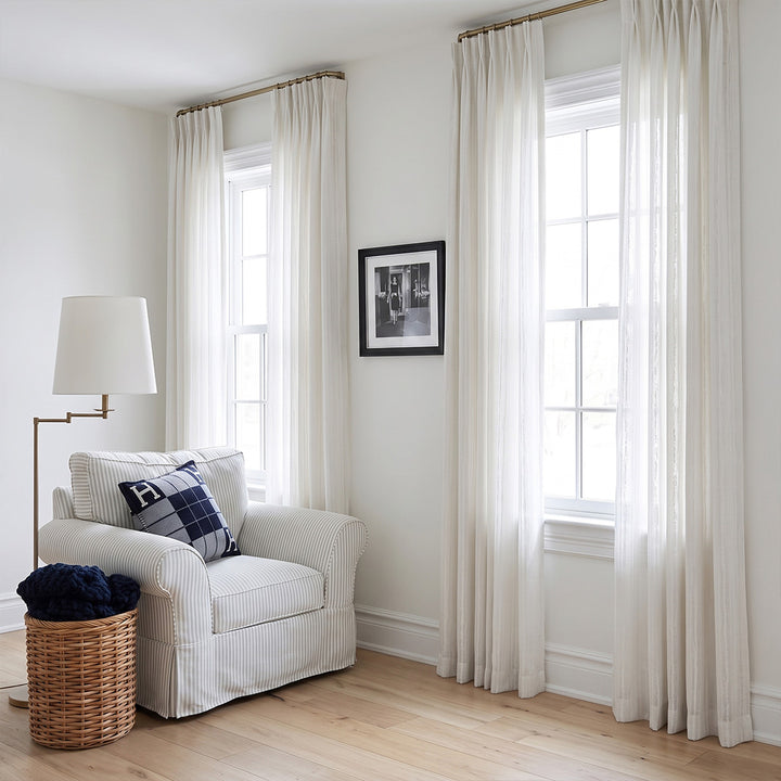 hugmoom hugmoom custom moody sheer curtains, tone on tone textured light filtering drapes, luxury reading nook home window decor