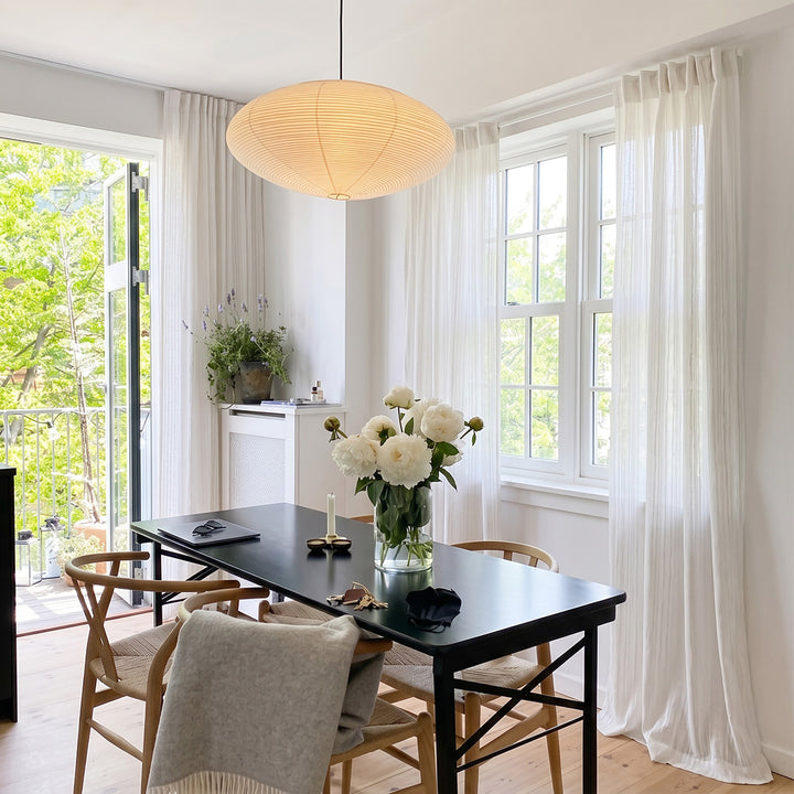 hugmoom luxury moody textured sheer drapes, custom tone on tone light filtering curtains, bright dining room window decor