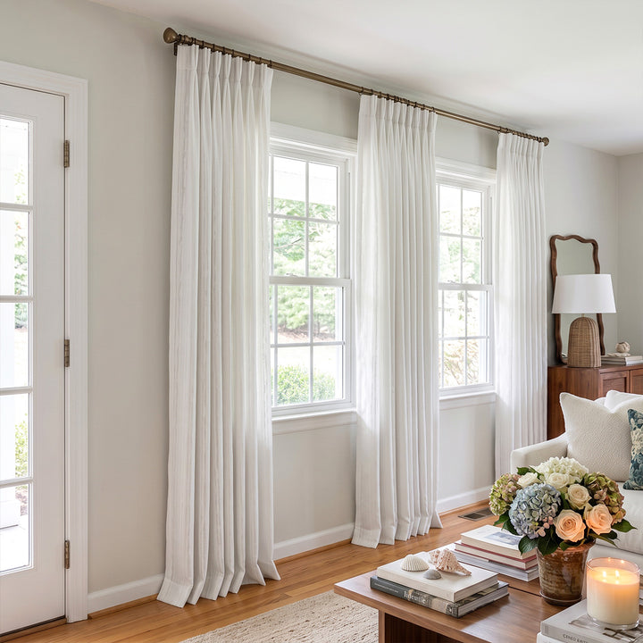 hugmoom textured sheer moody drapes, custom tone on tone light filtering curtains, premium north american style living room interior