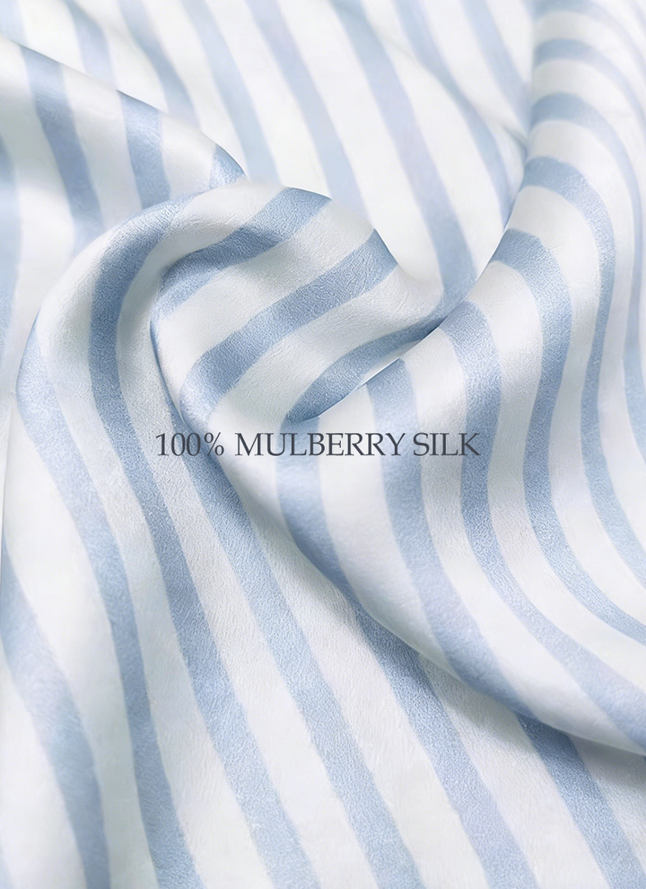 Printed Silk Shirt Dress in 100% Mulberry Silk