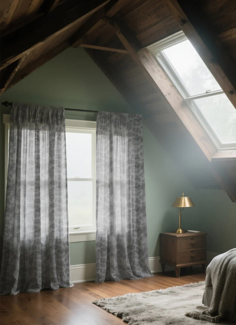 Whispering Ink Blossom Curtains: Elegant Tranquility in Abyssal Serenity