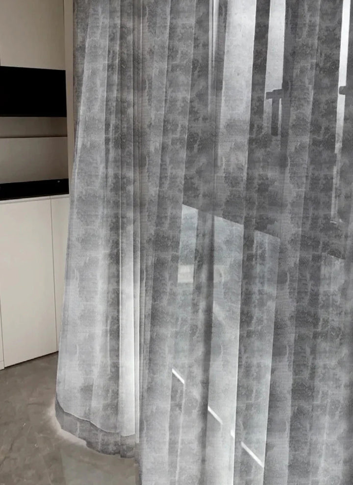 Whispering Ink Blossom Curtains: Elegant Tranquility in Abyssal Serenity