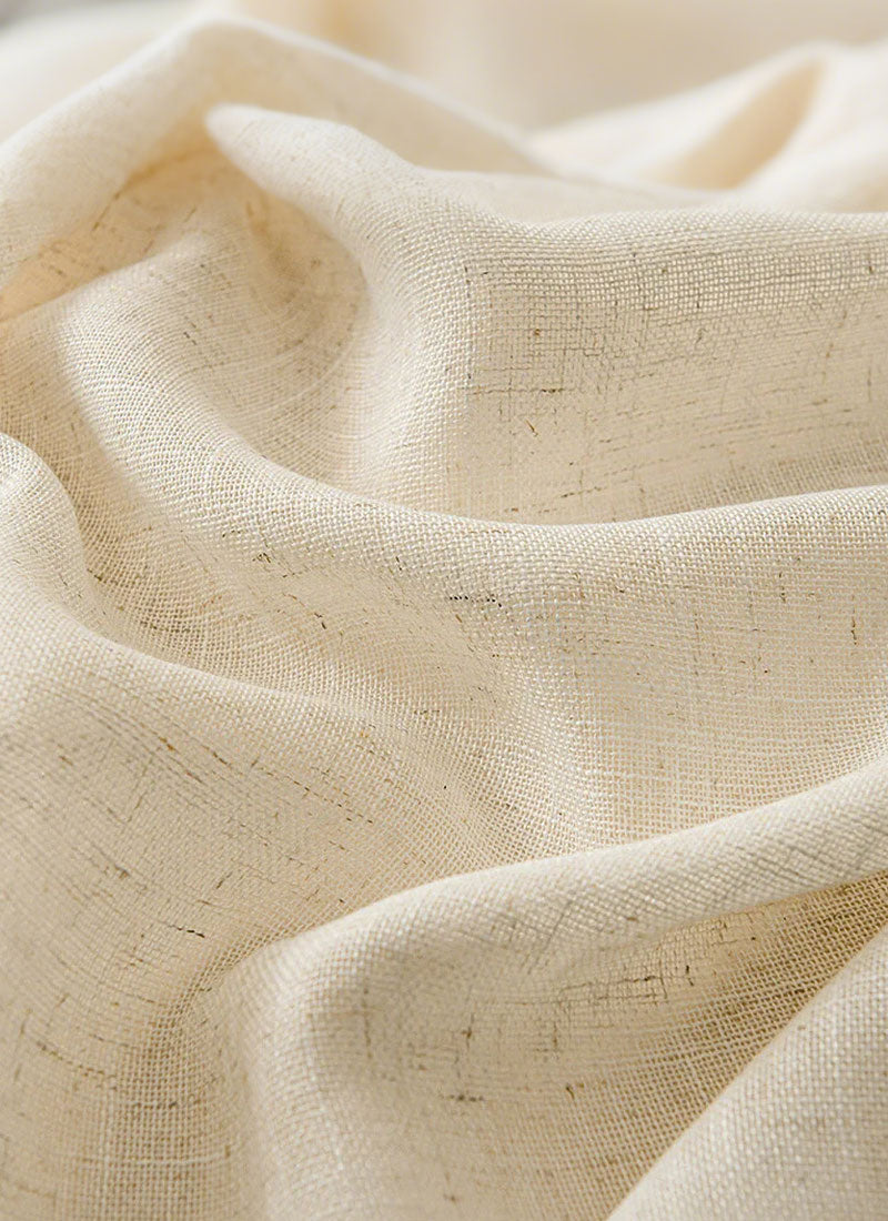 Herb-Lin Ivory Linen Sheer Curtains