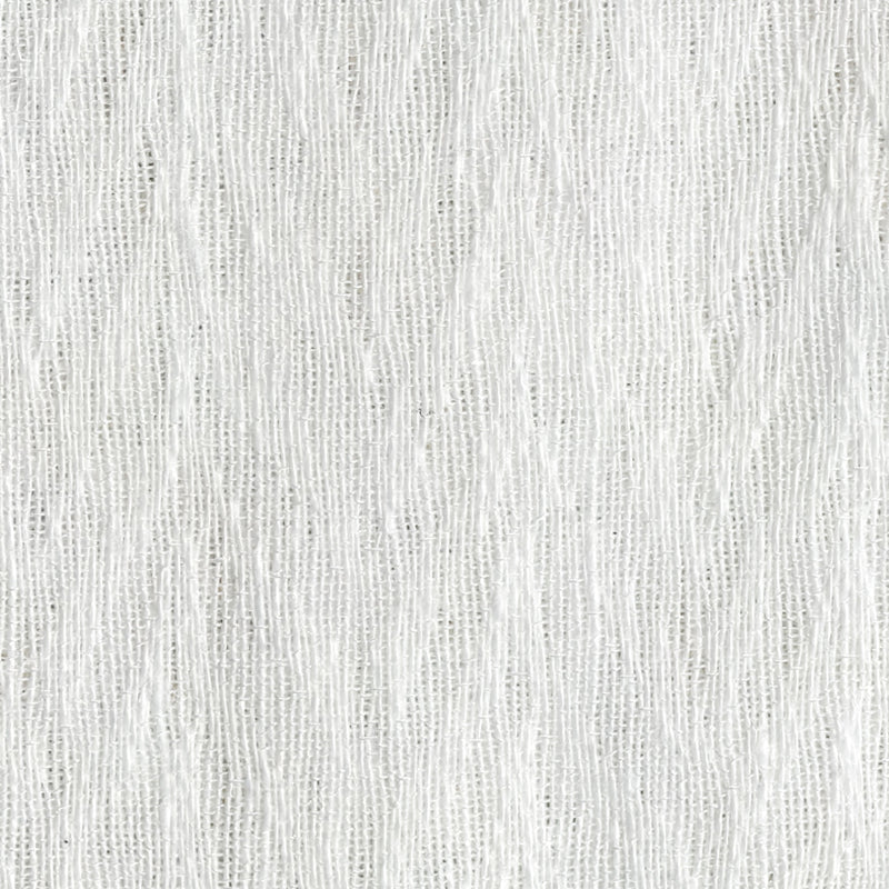 Close-up of white sheer curtain fabric texture with subtle woven pattern
