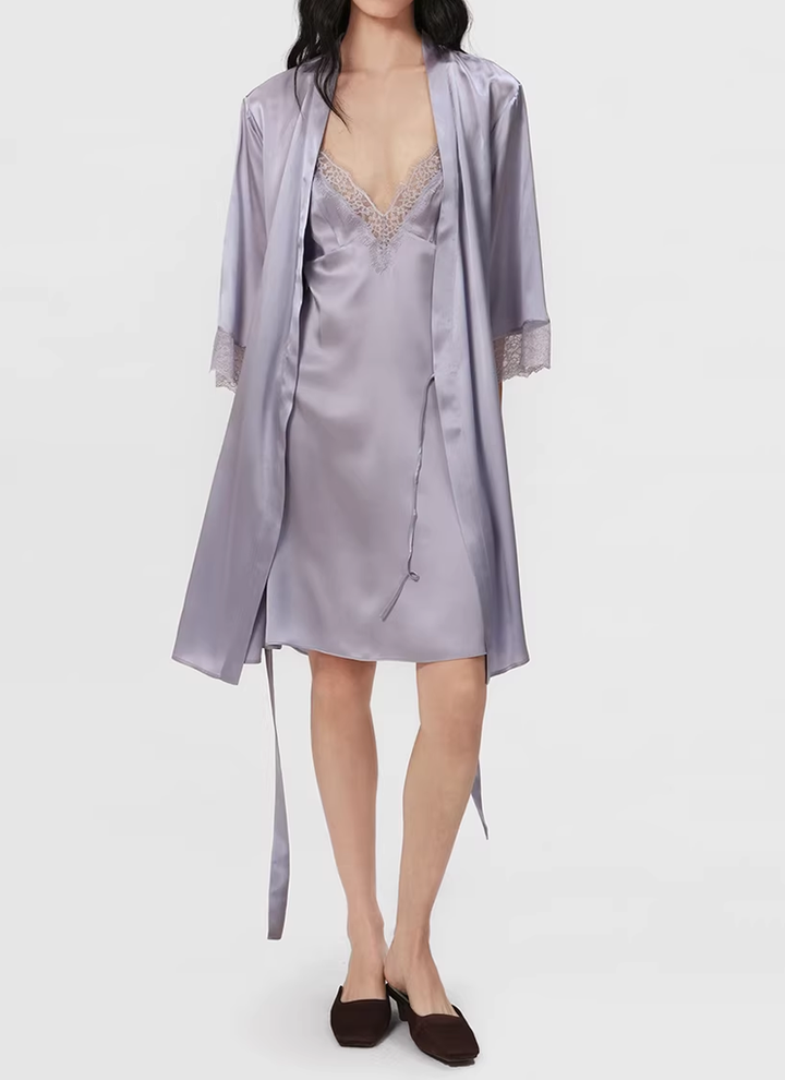 Light Purple Satin Slip Dress