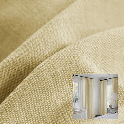 Butter Linen｜Linen curtain fabric sample｜F88116-7