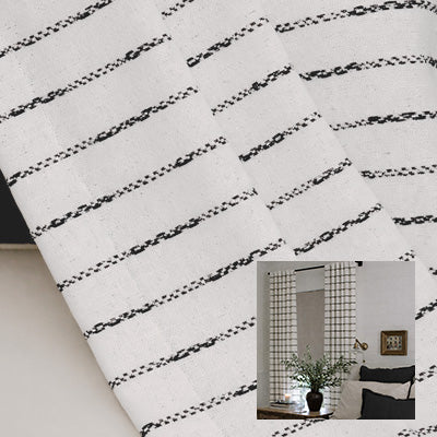 Ebony Stripe｜Linen curtain fabric sample｜F88135-4