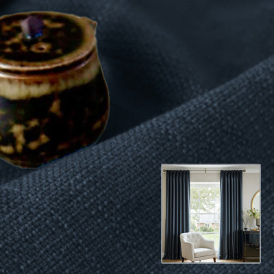 Steel Linen｜Linen curtain fabric sample｜F88055-22