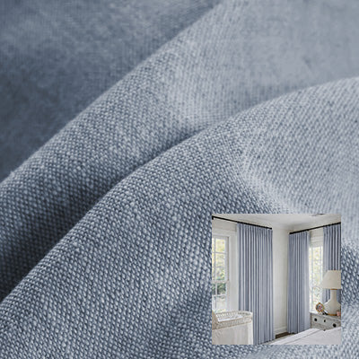 Charcoal Blue｜Linen curtain fabric sample｜F88116-12