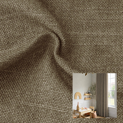 Taupe Linen｜Linen curtain fabric sample｜F88112-13