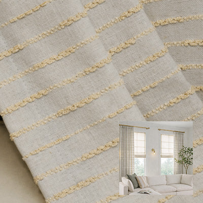 Sand Stripe｜Linen curtain fabric sample｜F88135-3