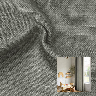 Dark Grey Linen｜Linen curtain fabric sample｜F88112-20