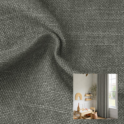 Charcoal Linen｜Linen curtain fabric sample｜F88112-21