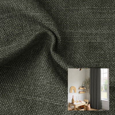 Black Linen｜Linen curtain fabric sample｜F88112-22