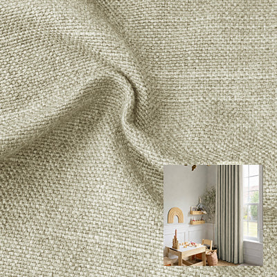 Charcoal Weave｜Linen curtain fabric sample｜F88112-17