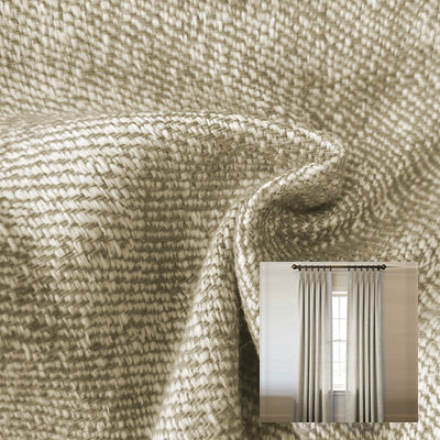 Taupe Linen｜Linen curtain fabric sample｜F88123-2