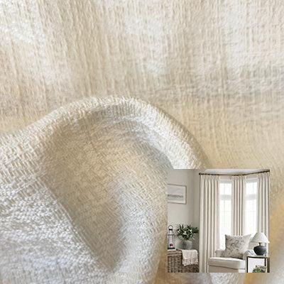 Ivory Linen｜Linen curtain fabric sample｜F88125-1