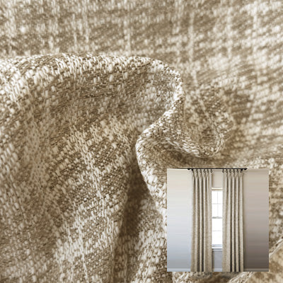 Sand Check｜Linen curtain fabric sample｜F88125-3