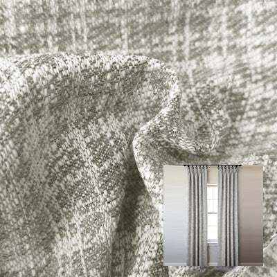 Ash Check｜Linen curtain fabric sample｜F88125-5
