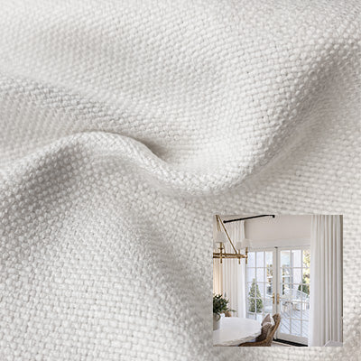 Pure Linen White｜Linen curtain fabric sample｜F88112-1